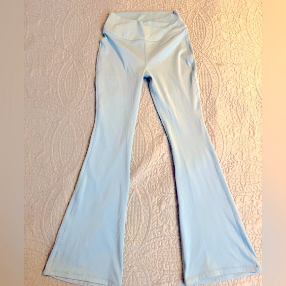 Yogalicious Lux Leggings Women’s Size L Flare Workout Athleisure Stretchy Green - Picture 1 of 7